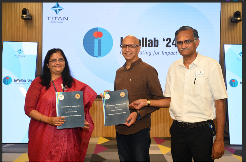 In Pic- C K Venkataraman, N. E. Sridhar and Vasudha Narasimhan, VP of Corporate Relations- IIT Madras