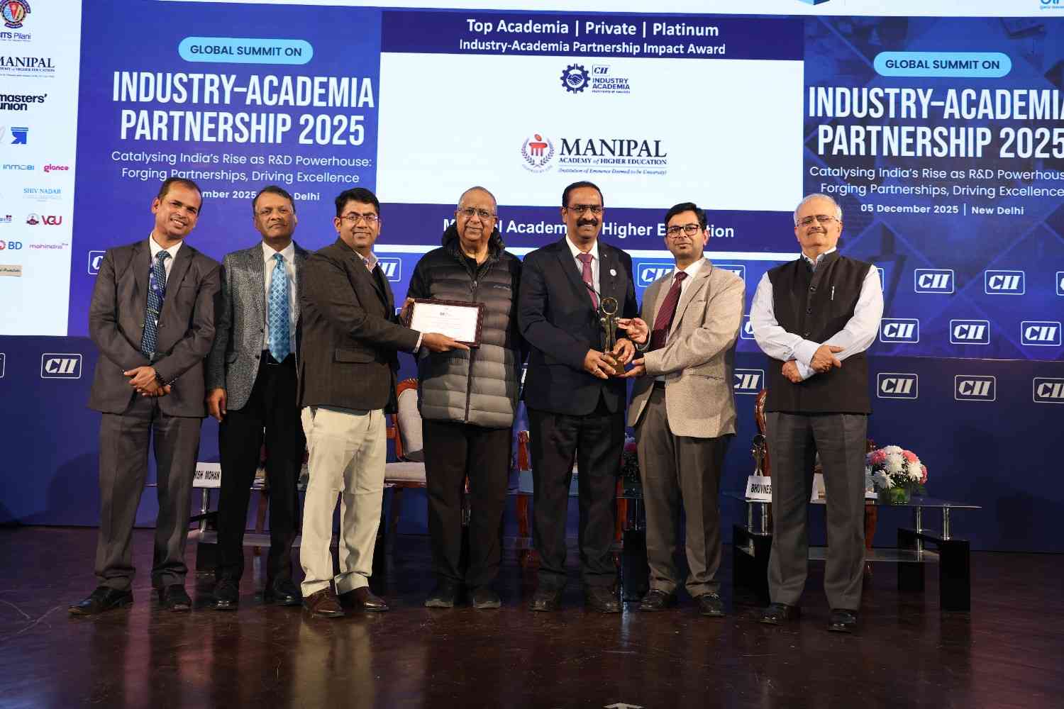 MAHE Honoured with Prestigious CII Industry�Academia Partnership Award
