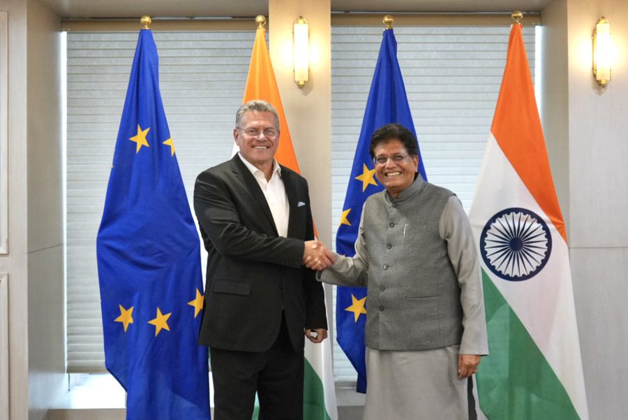 Maroš Šefčovič, Piyush Goyal Holds High-Level Talks with EU Trade Commissioner on Early Conclusion of India–EU FTA