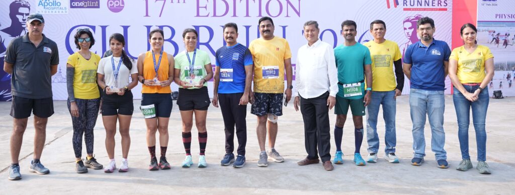 More than 3000 participated in the 17th edition of the annual Club Run 2026, which serves as a qualifying race for the Hyderabad Marathon


