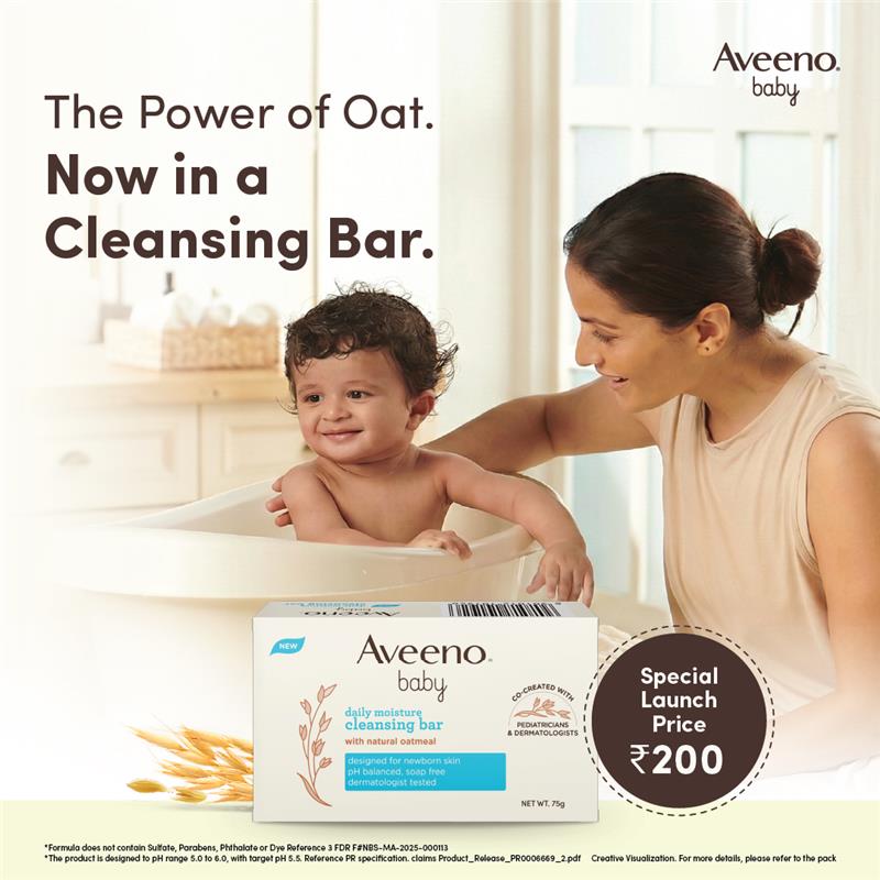 Aveeno Baby Strengthens Its Sensitive Skin Portfolio; Launches Daily Moisture Cleansing Bar in India with the Power of Oat

